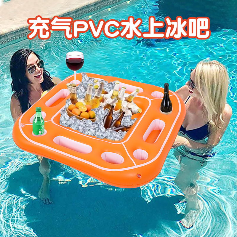Pvc Inflatable Water Board Game Card Game Chess and Card Table Universal Ice Bar Adult and Children Swimming Pool Tabletop Game