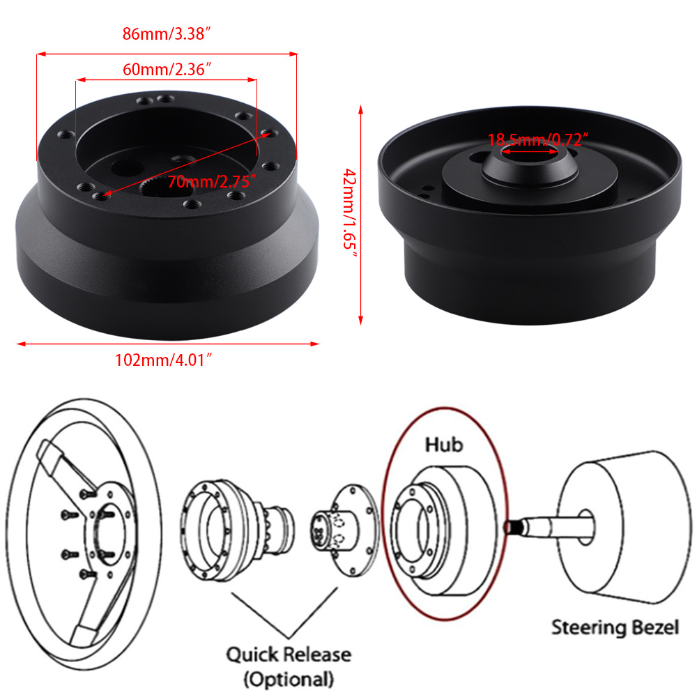 Cross-Border Hot-Selling 5 and 6 Hole Steering Wheel Base Adapter Suitable for Chevrolet Hub Adapter Hub