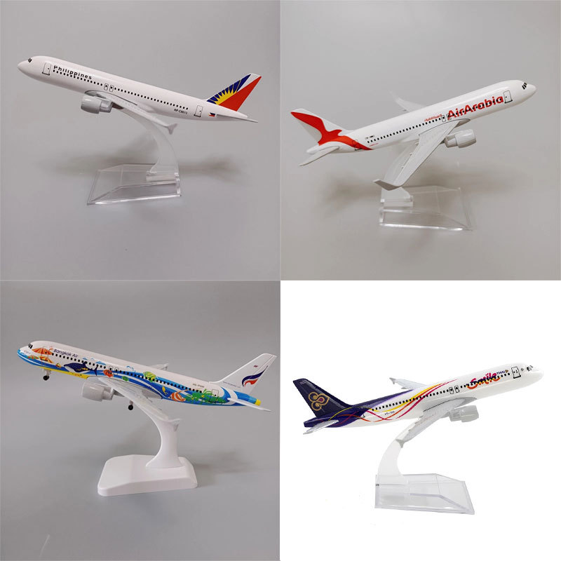 Modelo de avión de simulación de la serie A320 de la aviación extranjera con aleación de tren de aterrizaje