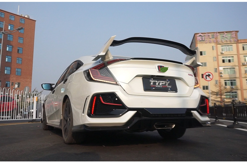 Suitable for the tenth generation of hatchback Civic L-shaped daytime running lights modified typer surround rear bumper lights fog lights daytime running lights