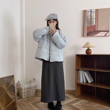 圆领羽绒棉服女短款温柔风减龄2025新款韩版棉服休闲保暖外套冬装