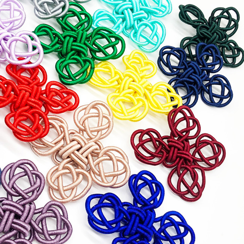 New Chinese knot four money knot semi-finished diy hand-woven jewelry accessories material ethnic style ornaments