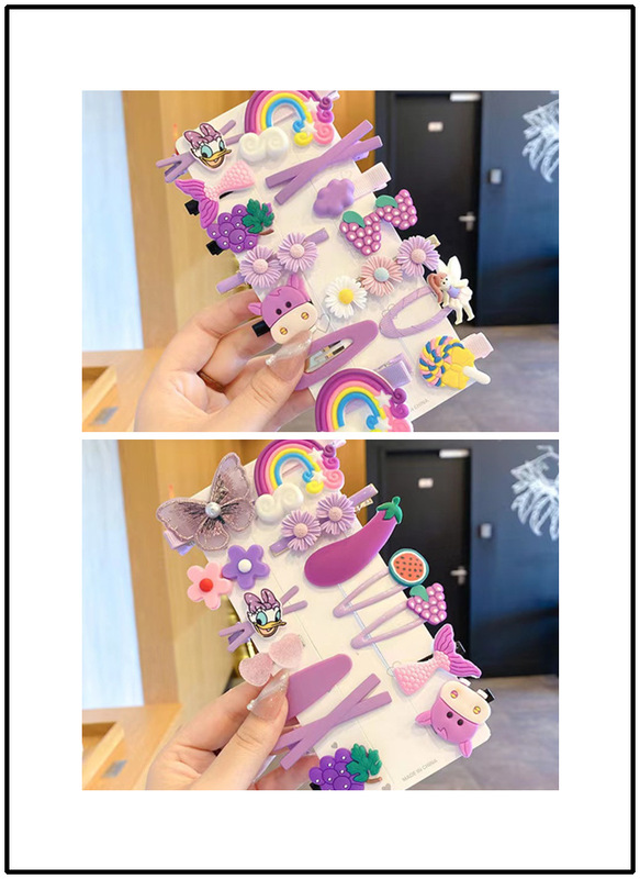 新しい子供のヘアピンの女の子のヘアピン韓国のかわいい王女の花の少年のサイドクリップの前髪の14セットの小さいクリップ|undefined