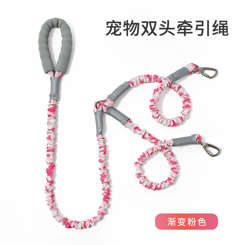 Cruzando la frontera uno a dos cuerdas de tracción para mascotas cuerda elástica telescópica para perros cuerda para pasear a prueba de explosiones y anti-tracción cuerda para pasear perros suministros para mascotas