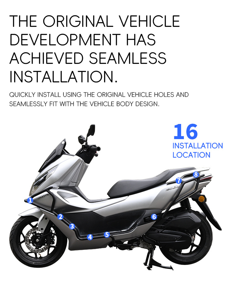 Suitable for CFMOTO 150SC crash guards, front and rear exhaust pipe bumpers, footrest anti-collision protection, and modification parts