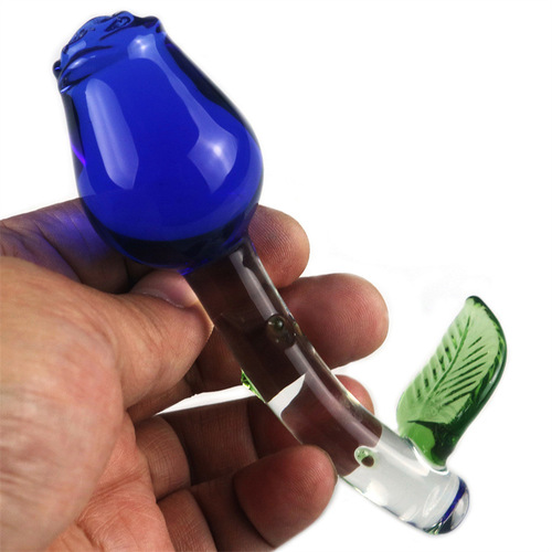 Manufacturer's new women's glass rose small size anal plug for back yard masturbation and adult products drop shipping