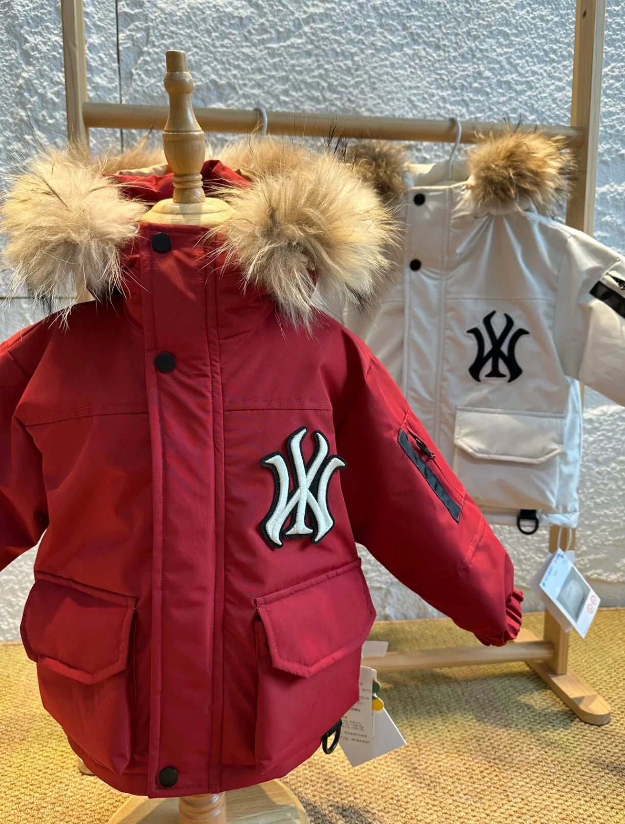 Children's keep warm winter down jacket, colored hoody for men and women