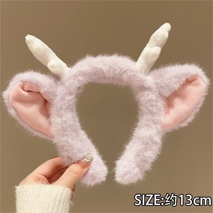 Linda diadema de oso de amor tridimensional, diadema de felpa de dibujos animados de celebridades de Internet, diadema de lavado de cara, accesorios para el cabello de todo fósforo de celebridades de Internet al por mayor