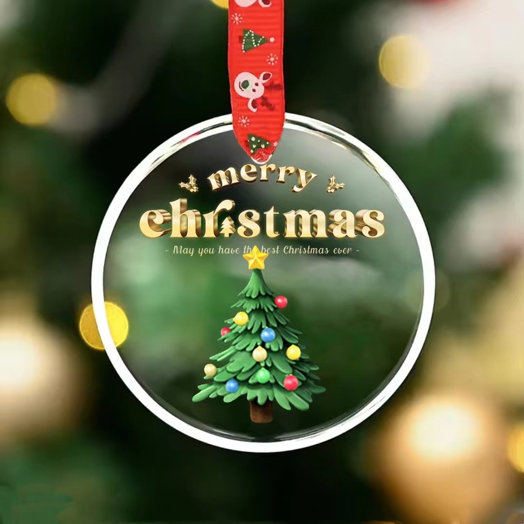 Crystal Glass Christmas Tree Ornament