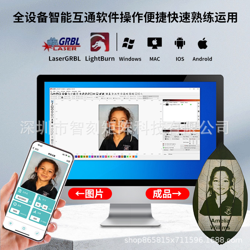 叶雕机树叶激光雕刻机小型便捷式摆摊雕刻照片不锈钢木板打标机|undefined