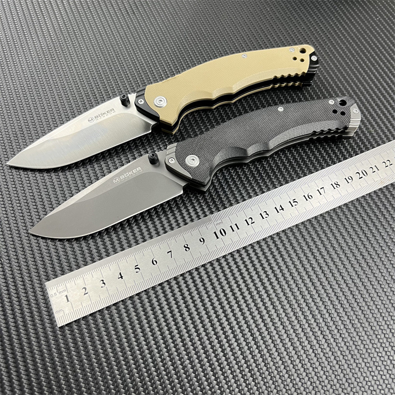 博克户外野外战术求生刀折刀多功能防身刀具野营求生G10柄创意刀