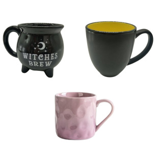 Wholesale foreign trade color ceramic cup set factory wholesale simple heat transfer cup color change mug