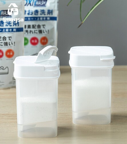 Japanese powder storage bottle baking soda cleaner citric acid storage box with lid double opening measuring 230ml