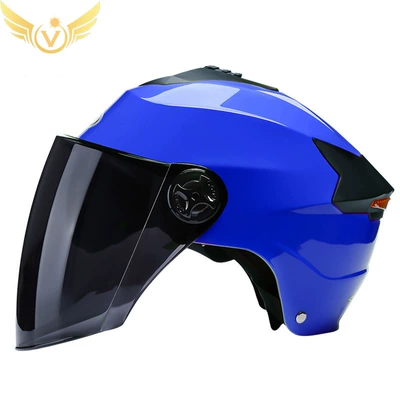 Motosiklet kaskı (dəbilqə) | Car Helmet Summer Sun - sapphire-blue-tea-mirror