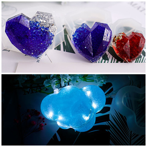 35 silicone molds for stones, fake mountain peaks, shells, peach hearts, love-shaped clouds, vertebral bodies, coral ornaments, silicone molds