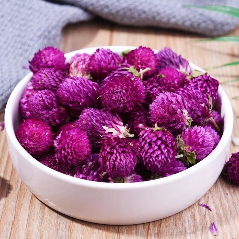 Globe Amaranth Flower 500g Qian Ri Hong Dried Herbal Tea Flowers Loose Bulk for Blending with Rose Lemon Jasmine quality and texture