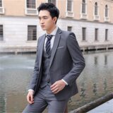 Màu xám (áo một nút + áo vest + quần)
