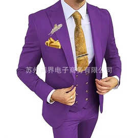 新款男士西装西服装男士婚礼西装套装休闲婚礼跨境外贸男士西服