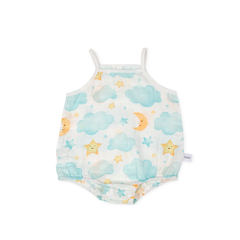 Japón y Corea del Sur traje de escalada de tirantes fino nuevo 2023 ropa para niños estampado de verano bebé lindo mameluco de una pieza coreano