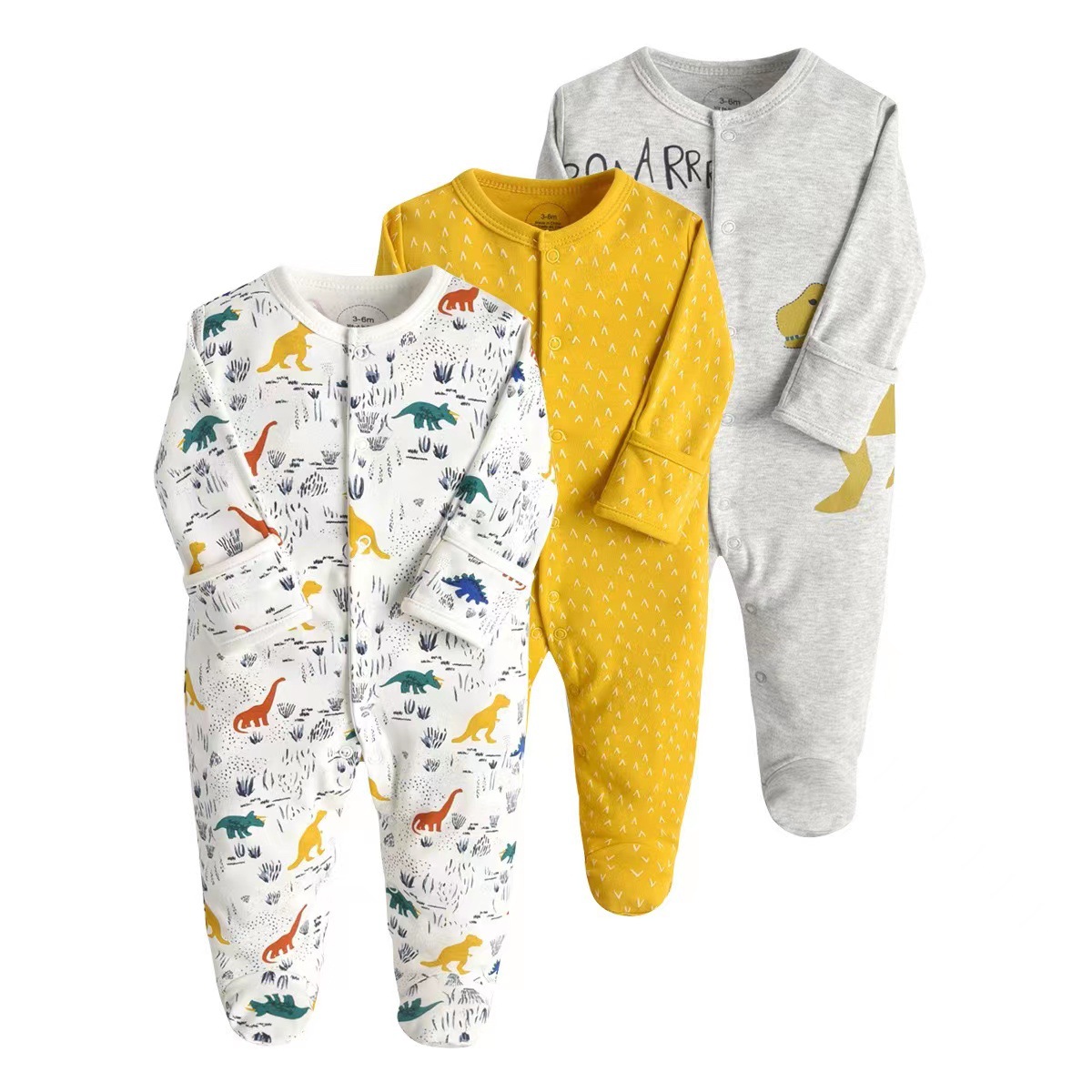 外国貿易の子供服春秋タイプの赤ちゃんのワンピースの長袖は足を包んでパジャマの新入生の赤ちゃんのプレゼントの箱を登ります。
