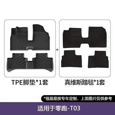 Modelə uyğun ayaqaltı Zero Run T03 Car Floor - lipao-t03-double-layer-floor-mats-jeans-blanket