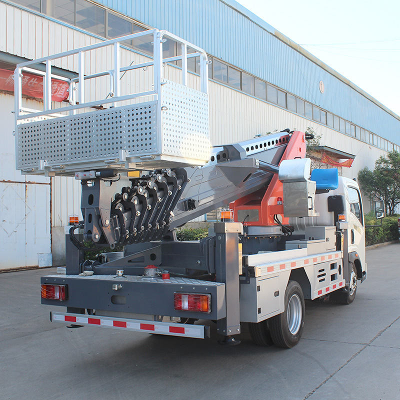 直臂式高空作业车 31米车载登高车 35米盘高空登高车动力强劲