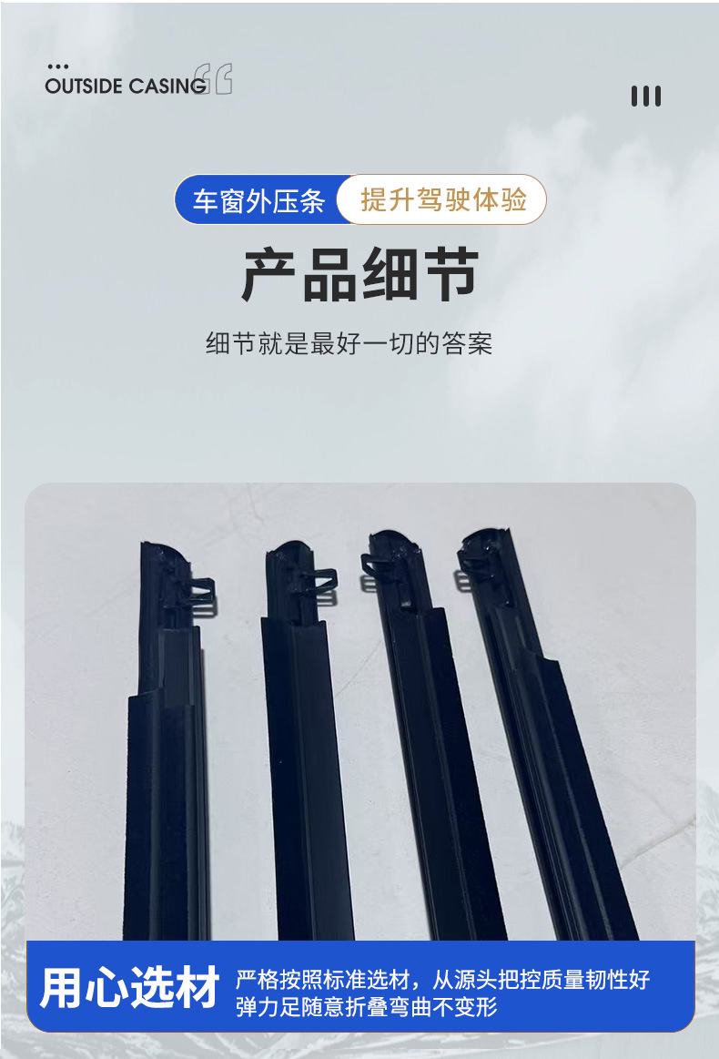 Suitable for Mazda 6 04-15 Window Glass Waterproof Outer Pressure Strip Gj6A-50-660D/670D