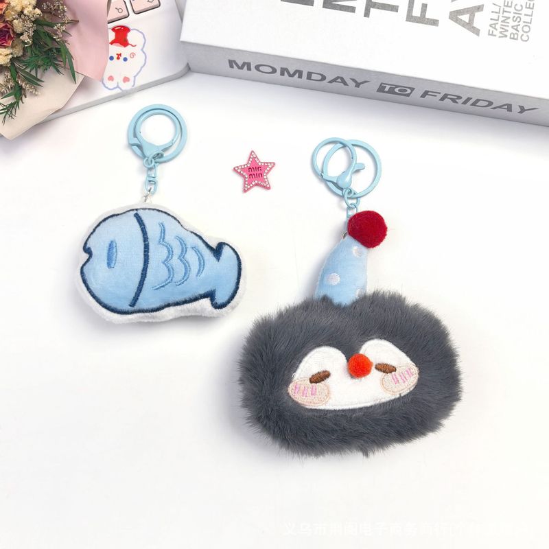 厂家现货小鱼企鹅毛绒玩偶diy发夹发箍饰品服饰配件企鹅毛绒挂件|undefined