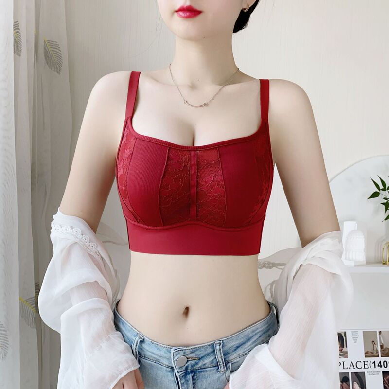 S12 Singshi Factory Original Ou Ruofeng Three-In-One Tube Top Beautiful Back Sexy Lace Small Breasts Push up to Look Bigger