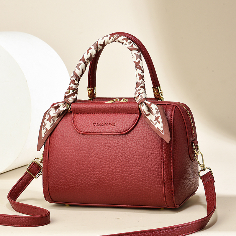 Boston Large Capacity Pu Leather Shoulder Crossbody Bag Women_voghion.com