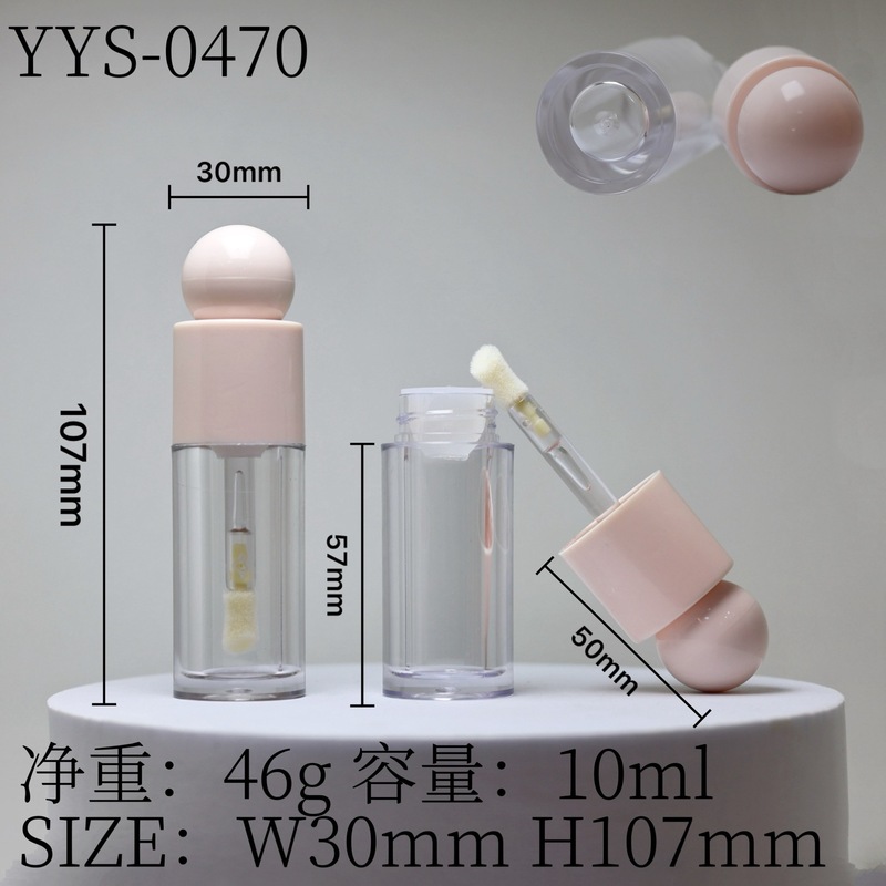 【现货哑光米色透明15ml唇釉管马蹄刷粗管大刷头唇彩 腮红管|undefined