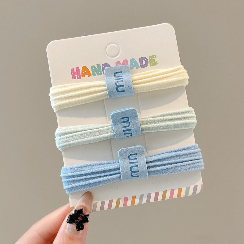 Klein azul oso anillo de cabello cola de caballo alta no colapsar correa de correa de cabello de alta altura elástica duradera atada cabello tocado de cabello