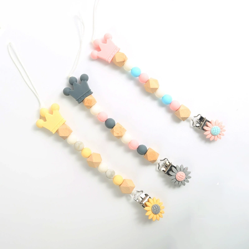 Внешняя торговля Оптовая Детская Милая анти-капля анти-Грязная Детская силиконовая соска цепочка зажим для соски детские товары зубной клей