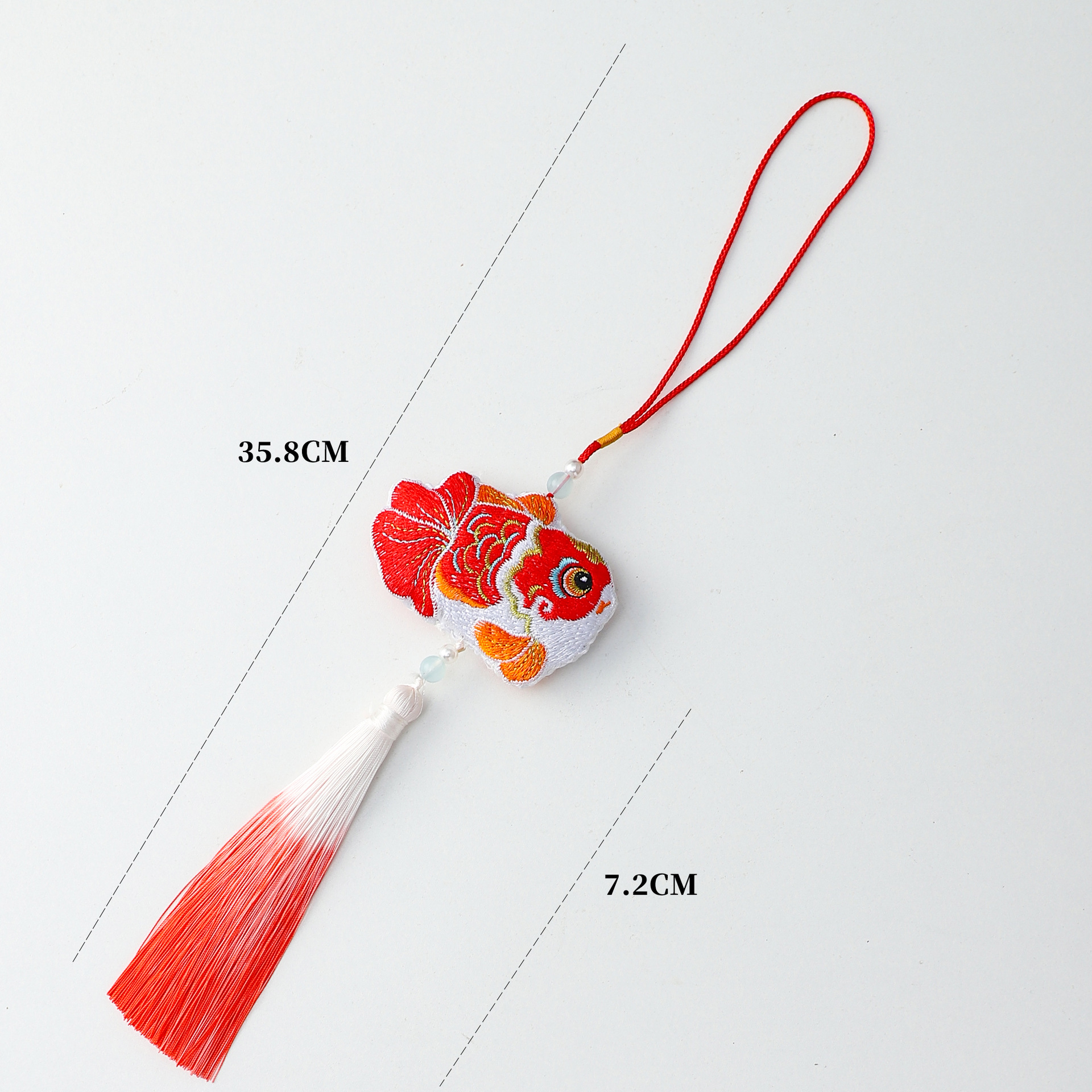 Colgante de Año Nuevo de siete colores de siete colores Koi Boche de Año Nuevo decoración de barril con flores de material DIY colgante de flores