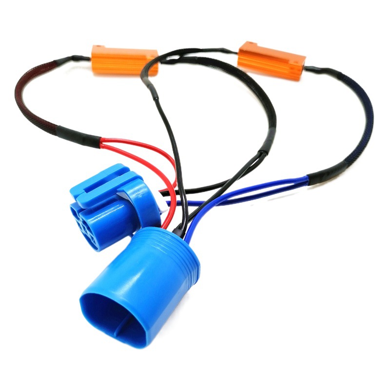 Fábrica al por mayor del coche LED frontal de iluminación faro decodificador 50w9007 Doble Oro arnés de cableado de decodificación de resistencia