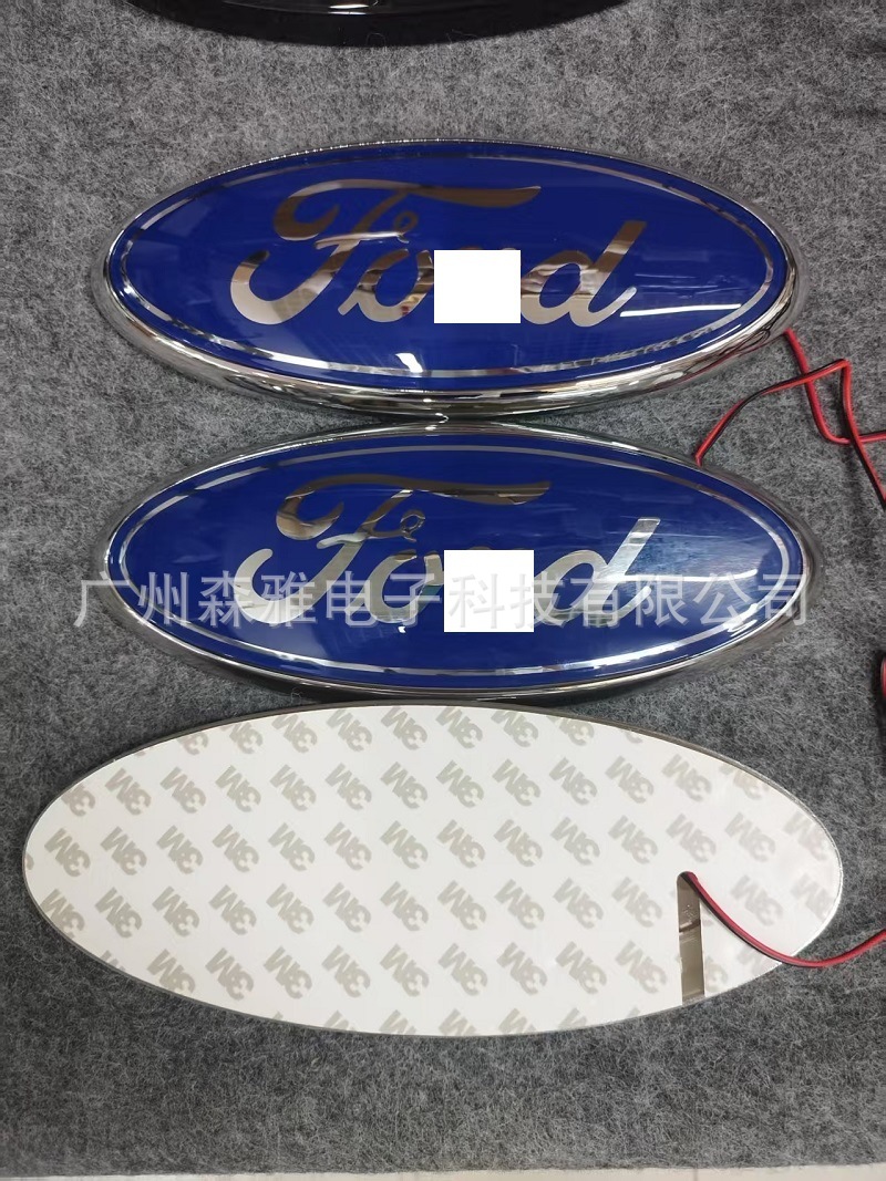 Suitable for Ford F-150 Grille Emblem Tail Emblem Adventure Grille Crystal Emblem 9inch Car Emblem Light