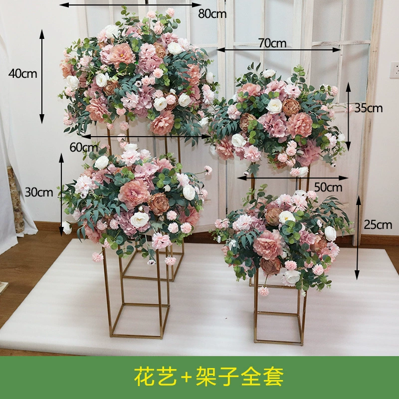 [婚庆道具花球绢花成品森系花艺路引花婚礼酒店舞台橱窗装饰]