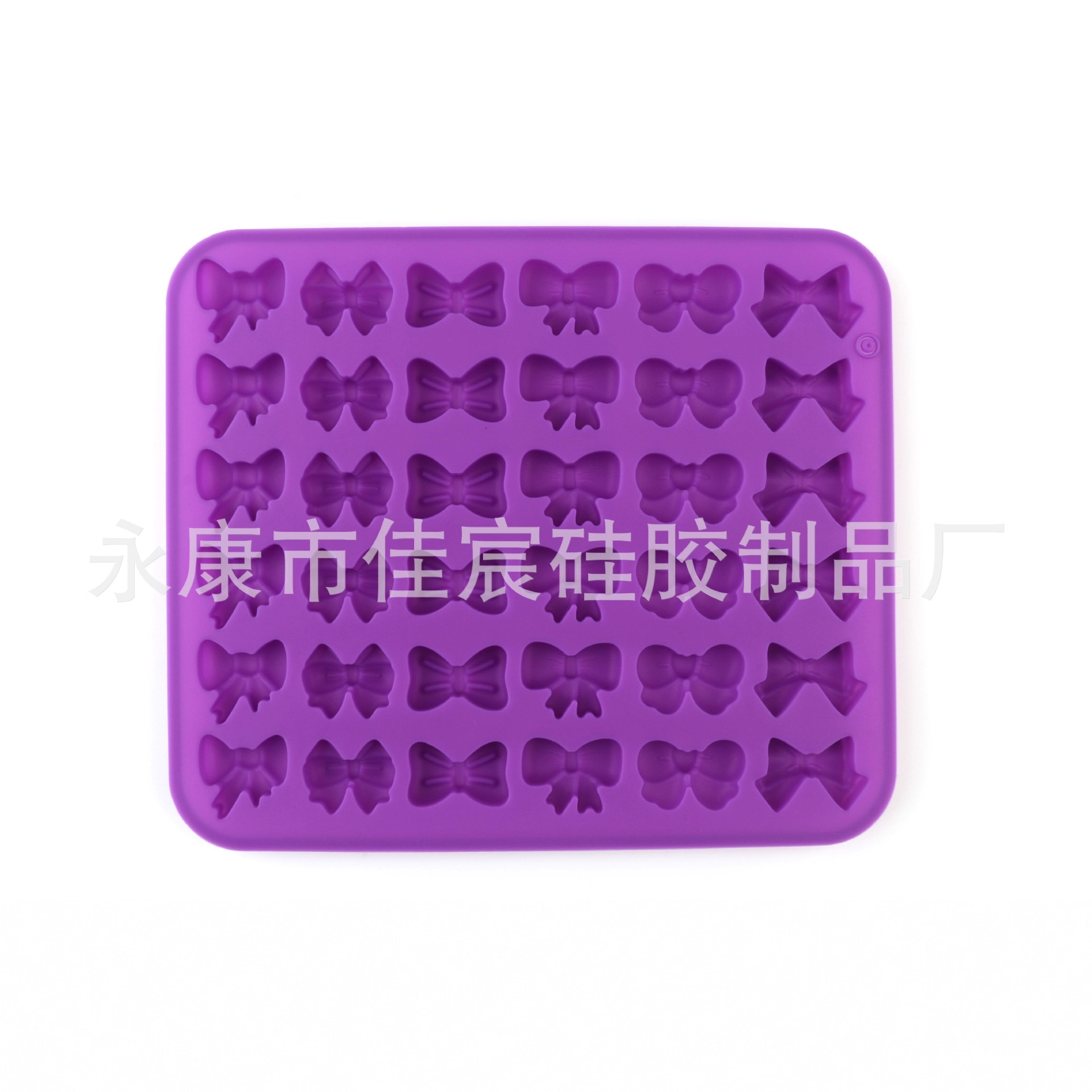 Acrylic silicone mold, bow shapes, 20×17×1 cm, silicone tray, pink/purple options