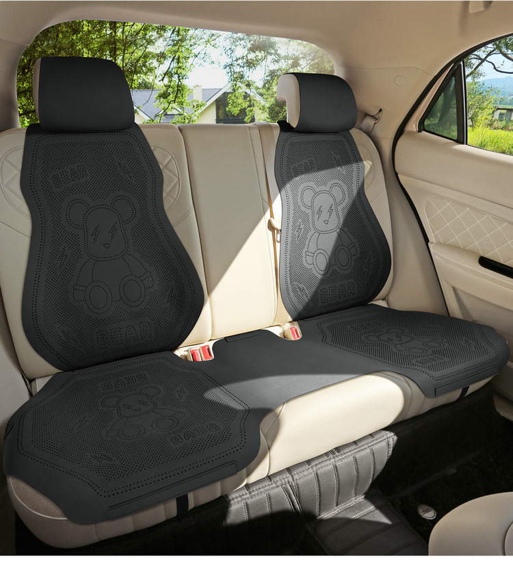 New Cartoon Lightning Bear Fur Half Pack Saddle Cushion Car Cushion Four Seasons Universal Thin Perforated Air Mat