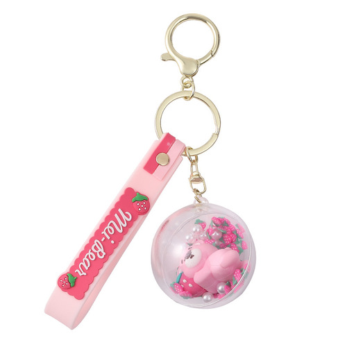 Sanrio DIY accessories Sakura diary acrylic ball key chain pendant cute bag pendant key chain
