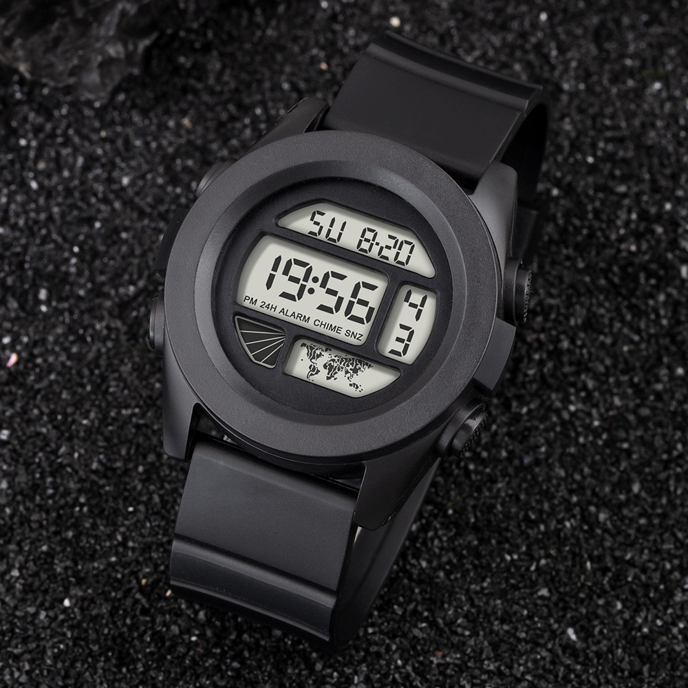 Tendencia de estudiantes al aire libre cronógrafo alarma reloj electrónico moda multifunción juvenil luz nocturna reloj electrónico