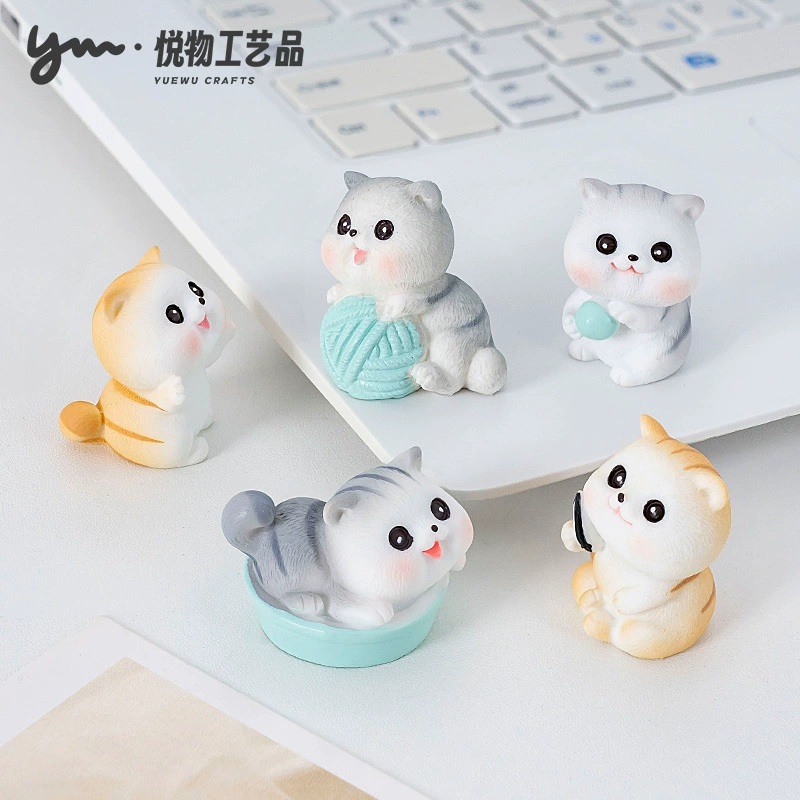Креативный милый непослушный котенок DIY украшения слепые сумки аксессуары микро-ландшафтный мини-настольный автомобиль с небольшим украшением