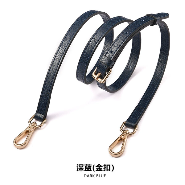 Leather dark blue straps, 95cm, 115cm
