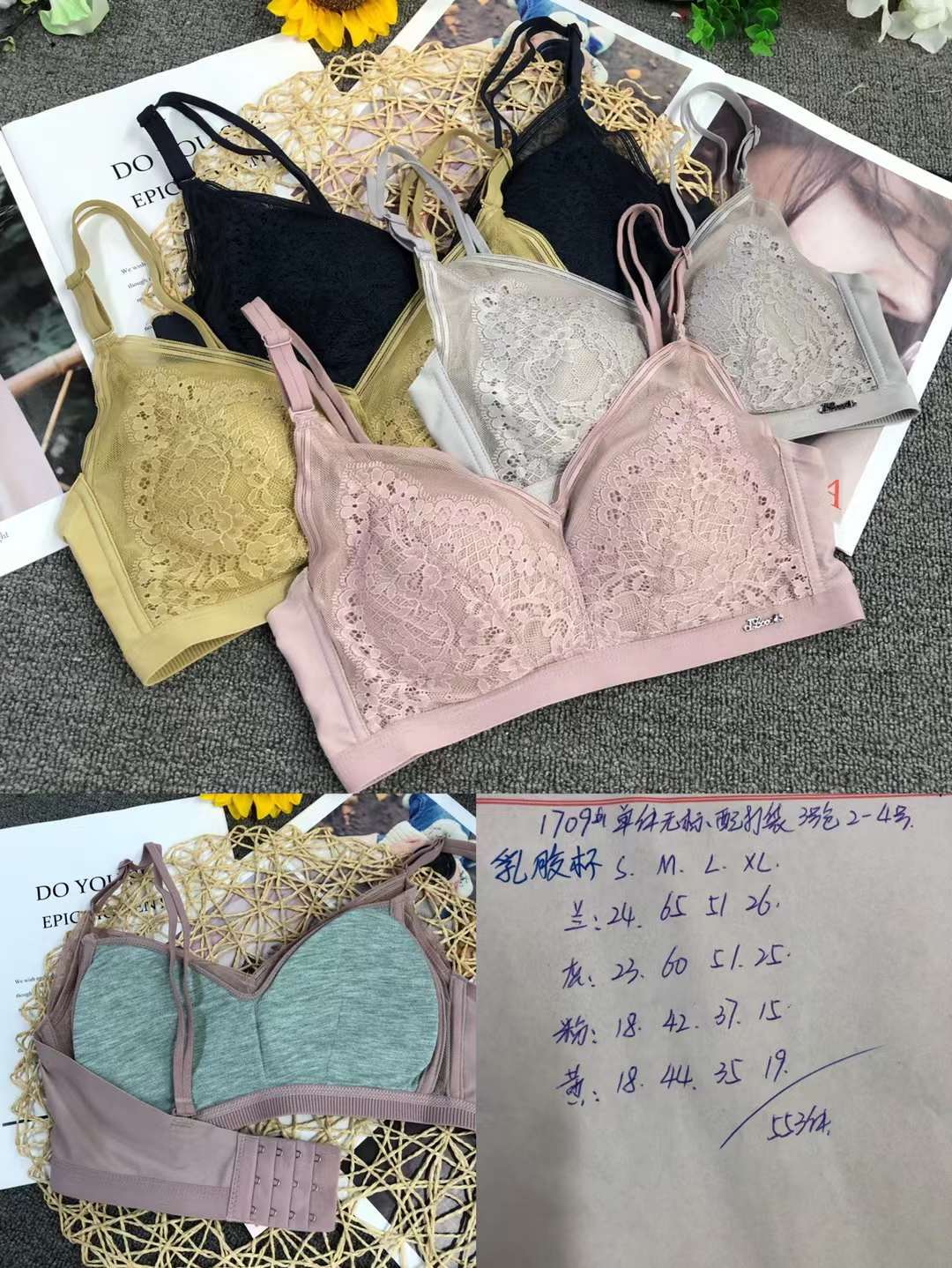 Nueva colección de pecho push-up ajustable de tres pechos cómoda sin costura inalámbrica superior delgada inferior ropa interior gruesa sujetador de las mujeres