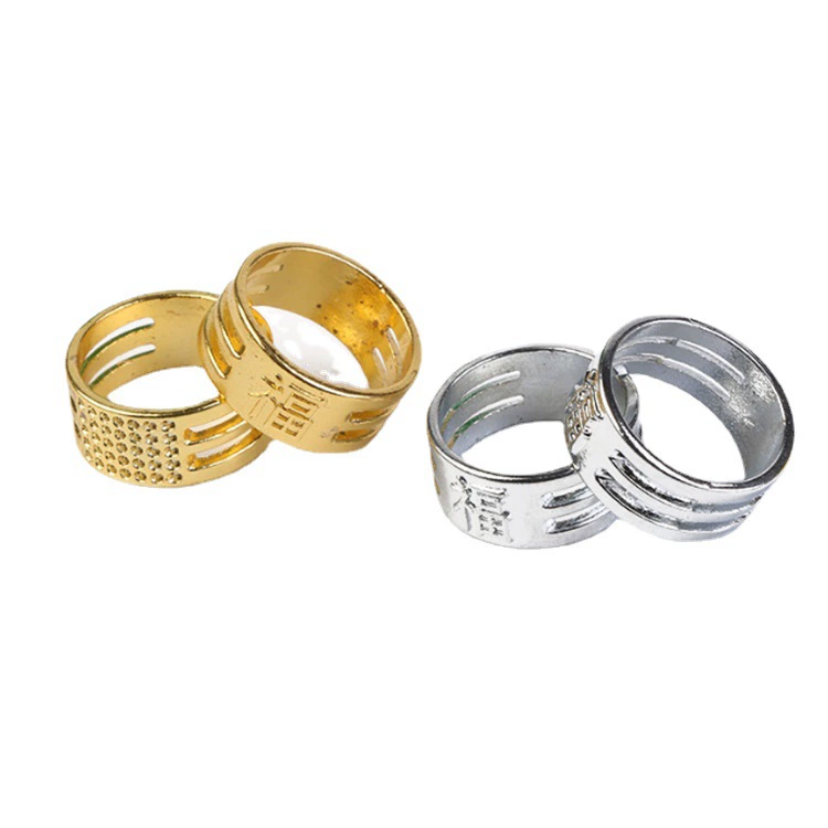 Наперсток Высококачественная вышивка крестиком утолщенное верхнее кольцо благословение золото и серебро наперсток