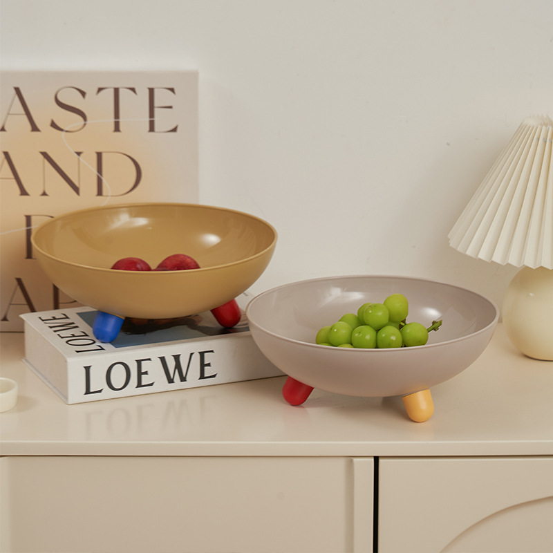 Plato de frutas doméstico de dopamina gruesa plato de frutas sala de estar mesa de té para caramelo bocadillos plato de semillas de melón caja de almacenamiento de frutas secas