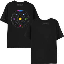外贸服装酷玩乐队同款印花T恤音乐T恤coldplay电玩短袖上衣