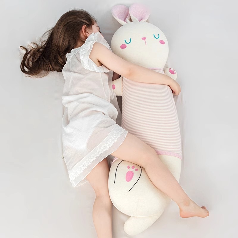 子供を落ち着かせる寝枕、A級人形、女の子が足を組んで寝るための特別なウサギの枕、長いぬいぐるみ|undefined