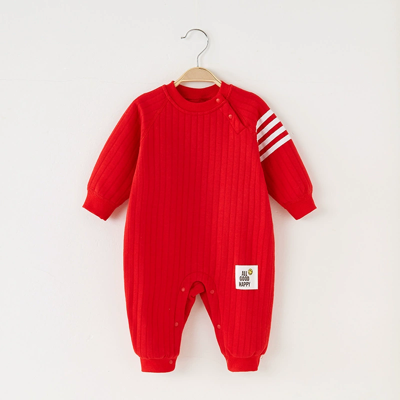Quilted children's demi-season keep warm winter bodysuit for new born