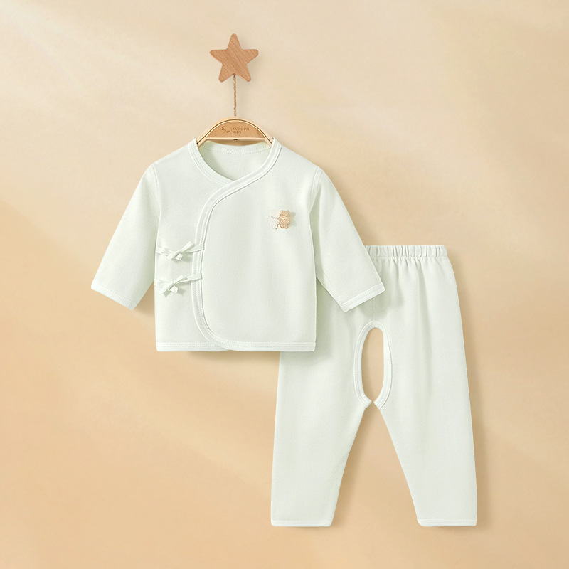 Ropa para bebés recién nacidos otoño y invierno nacimiento 0 base marzo dividido monje calentamiento ropa interior bebé otoño conjunto de abrigo